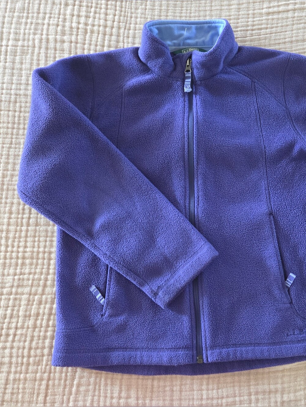 L.L. Bean Kids Purple Full-Zip Fleece Jacket